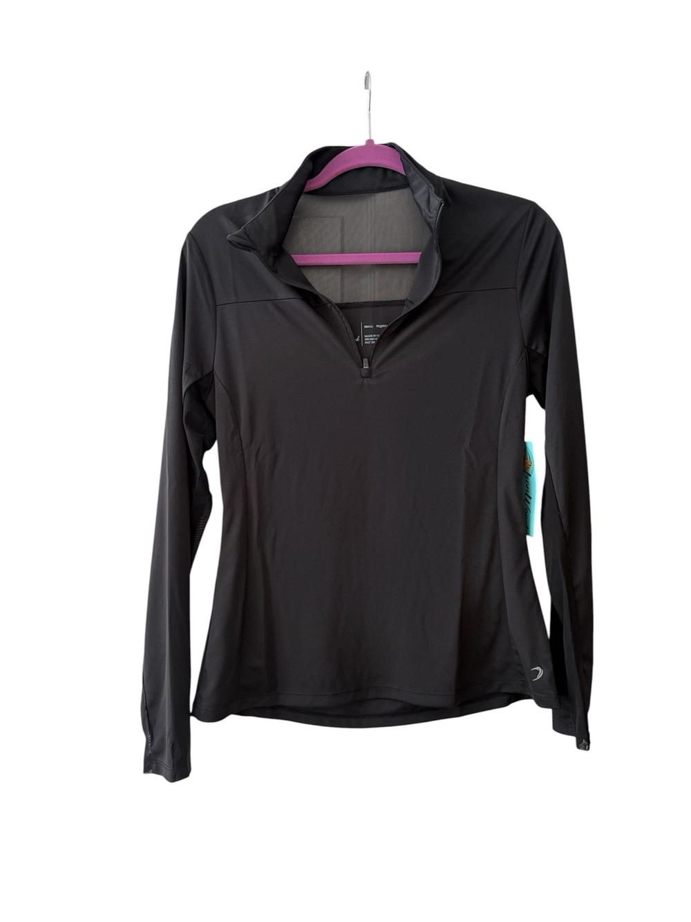 NWT IronWood Womens Black Quarter-Zip Long Sleeve Performance Top Size S